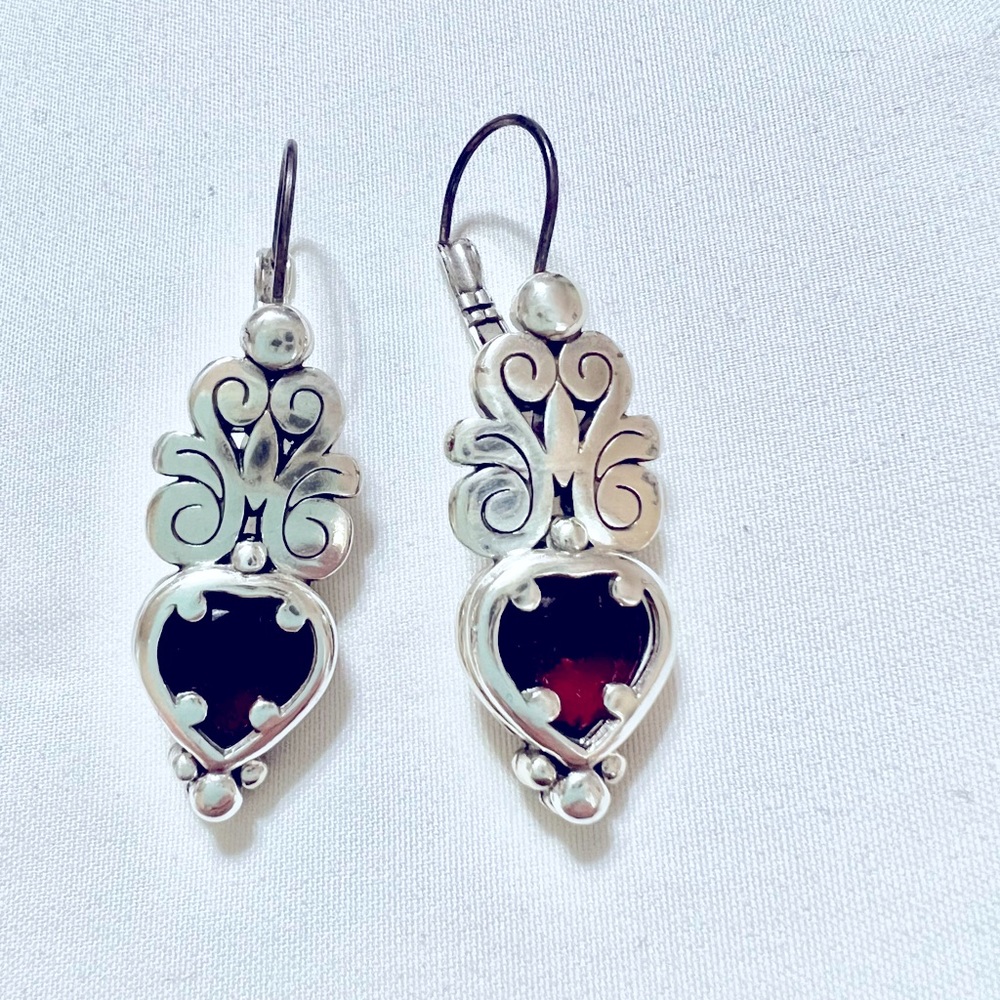 Brighton earrings red heart